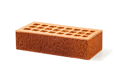 Картинка Кирпич - Облицовочный кирпич Облицовочный пустотелый : М-150 размером 120x250x65. Цвет красный, производство Губский кирпичный завод 