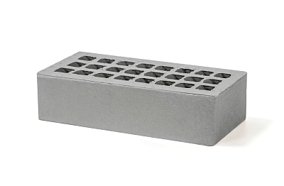 Картинка Кирпич - Облицовочный кирпич Облицовочный пустотелый : М-150 размером 120x250x65. Цвет серый, производство Губский кирпичный завод 